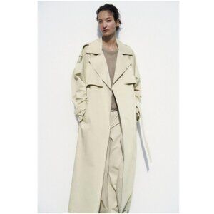 Zara Waxed Cotton Duffel Coat in Sand size XS/S (fits M as well)